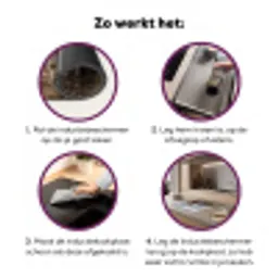 Boerderijdieren - Groep - Mist - Natuur - Rustiek Inductie beschermer vinyl 3mm middel -zzzzzzz-cc-werking