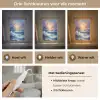 Golven - Zee - Kleurrijk - Rotsen Light Box met kabel (Tafellamp) klein -USP_lichtkleurNL
