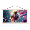 Neon - Meteoriet - Neon - Astronaut textielposter latten blank klein -3d