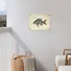 Gestreept - Donkerblauw - Rugvin - Vis tuinposter los doek klein -sfeer8
