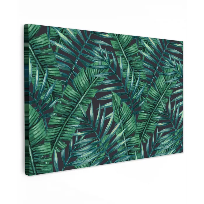 Bladeren - Tropisch - Jungle -  Natuur canvas 2cm klein -z3d