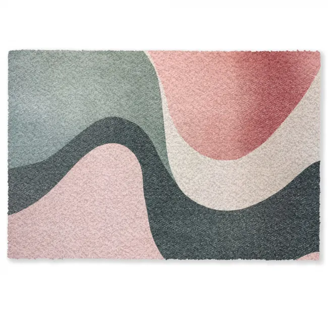 Deurmat - Abstract - Golven - Sierlijk - Roze