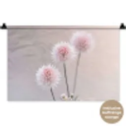 Bloemen - Bollen - Roze Wandkleed katoen klein -t3d_DE