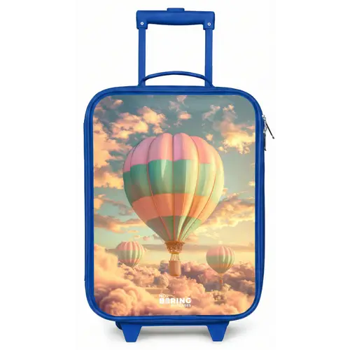 Pastel skyliner Kinderkoffer - Blauw klein -zz3dotto