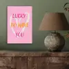 Lucky - Love - Valentijn - Roze aluminium wit klein -sfeer2