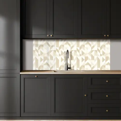 Modern - Abstract - Beige keuken achterwand 2 middel 871 -sfeer1