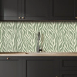 Zebra - Motief - Groen keuken achterwand 2 middel 871 -sfeer1