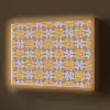 Bloemen - Retro - Patroon - Kleurrijk Light Box met batterij (Wandlamp) middel 907 -z3d_website
