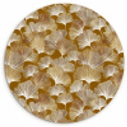 Ginkgo - Bladeren - Goud Wandcirkel kunststof plaat 5mm dik klein 188 -3d