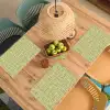 Vlecht - Patroon - Groen Placemat vinyl groot 368 -zzsfeer5_Kitchenyeah-website