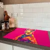Kameel - Bloemen - Kimono - Waaiers Inductie beschermer vinyl 3mm klein -sfeer3