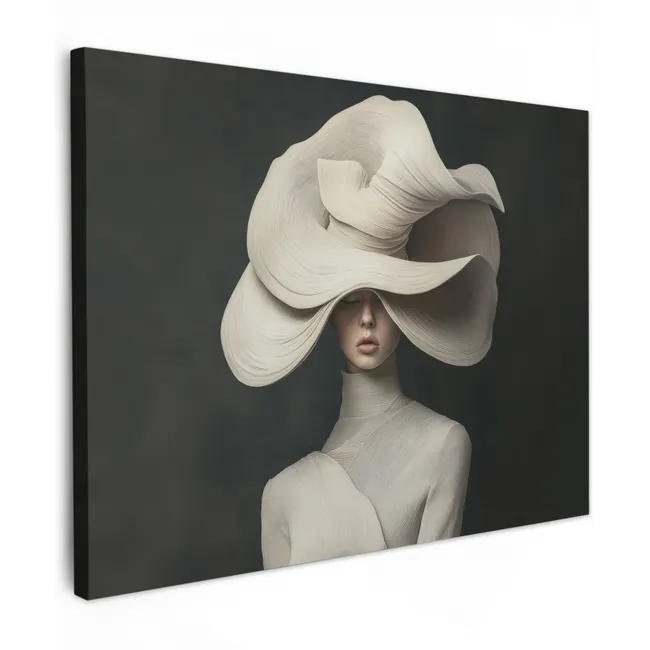 Leinwandbild - Modern - Frau - Hut