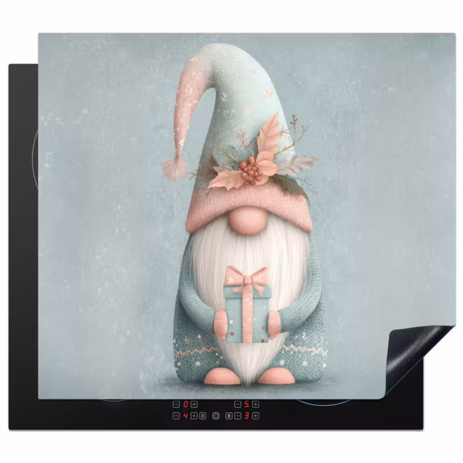 Inductie beschermer - Kerstgnome - Cadeau - Groen