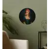 Vrouw - Portret - Kauwgombel Wandcirkel behangsticker klein -sfeer2
