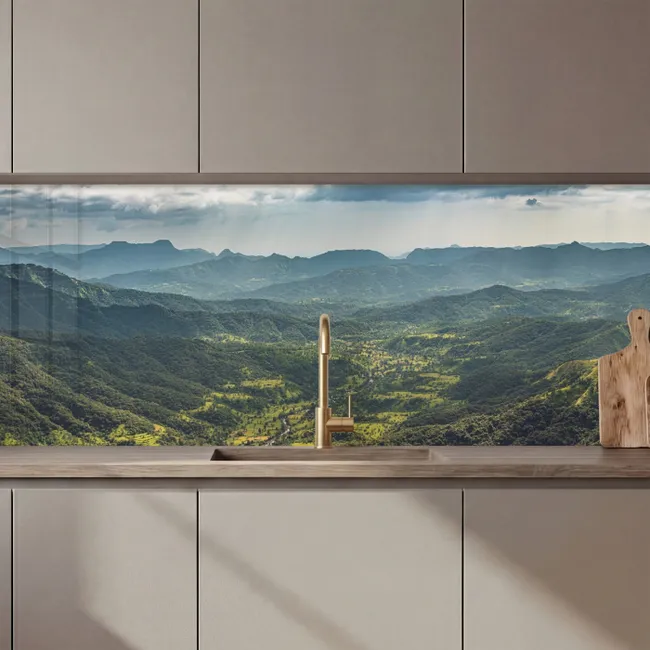 Landschap - Vallei - Groen keuken achterwand 2 middel zz_3dshopping