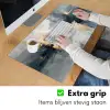 Kunst - Grijs - Goud - Abstract Muismat XXL klein -sfeer3