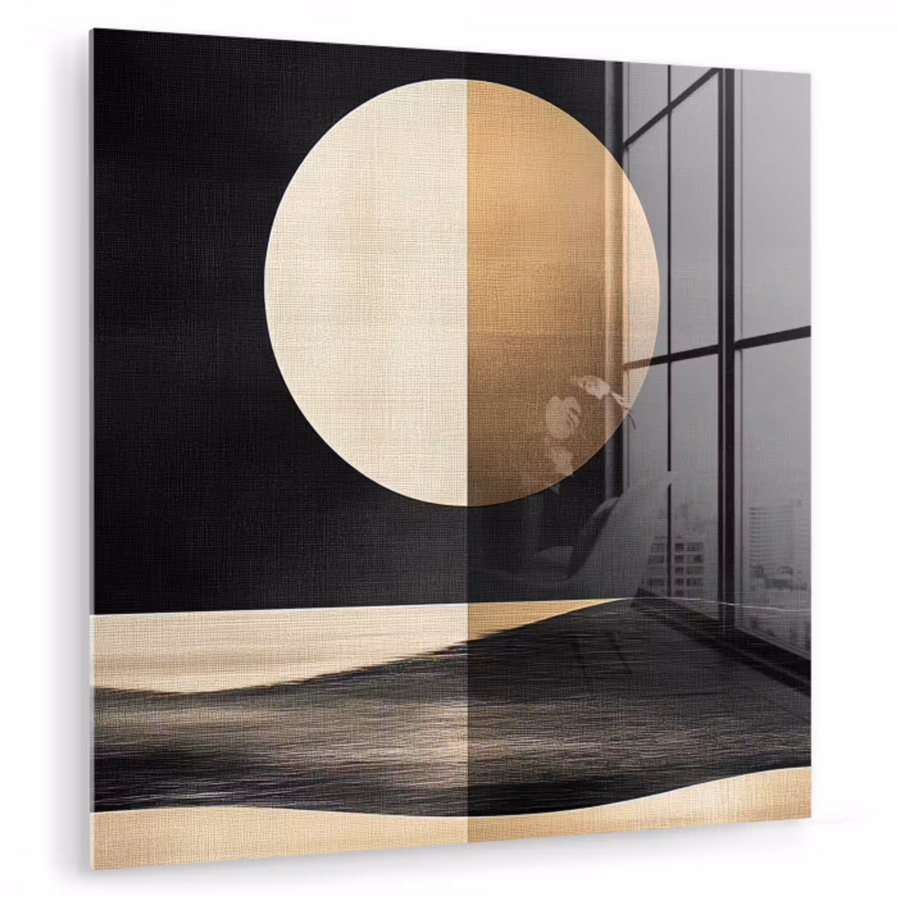 Maan - Cirkel - Goud plexiglas 5mm klein -zzzproduct_nieuw