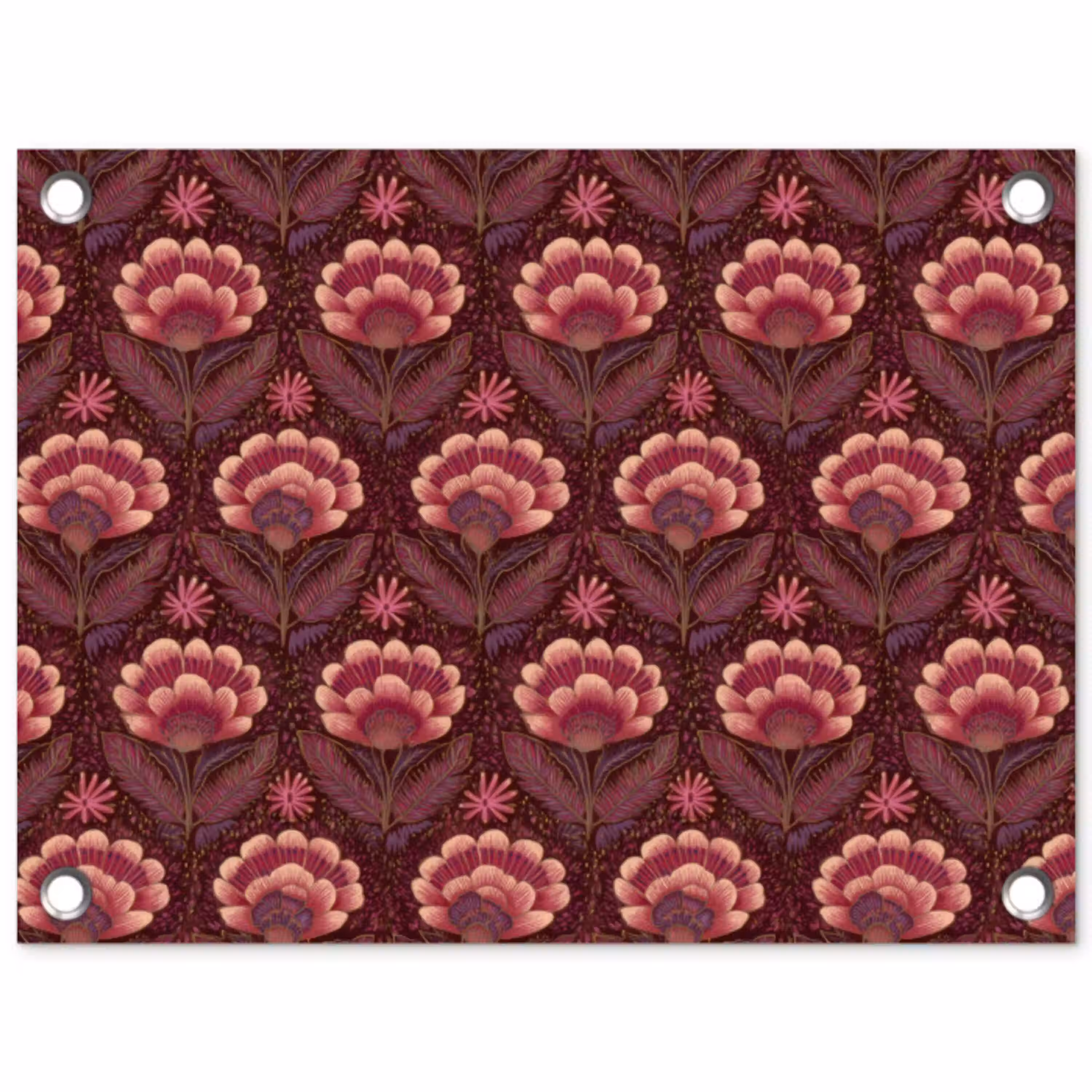 Bloemen - Waaier - Paars tuinposter los doek klein 239 -3d