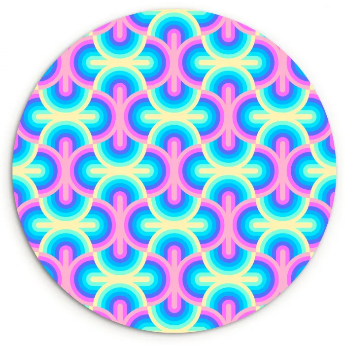Regenboog - Neon - Kleuren Wandcirkel plexiglas klein 852 -3d