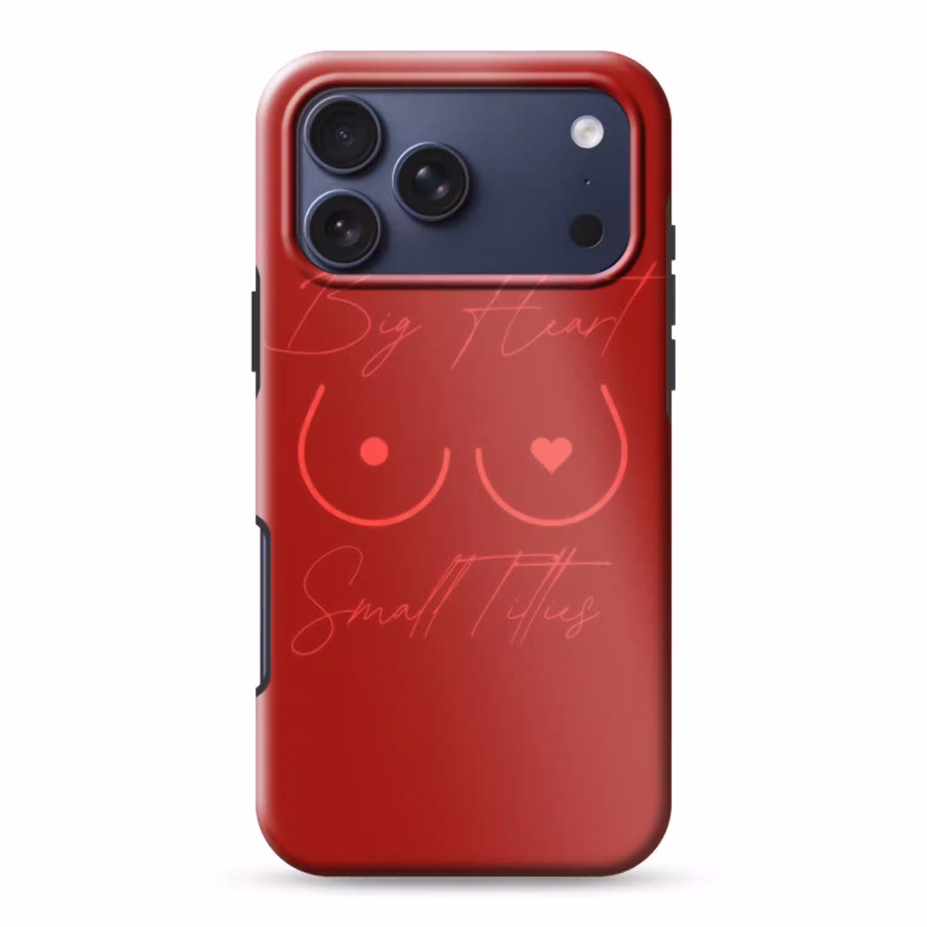 big heart small titties - Hart - Rood Toughcase MagSafe Apple iPhone 17 Pro Max klein -3d