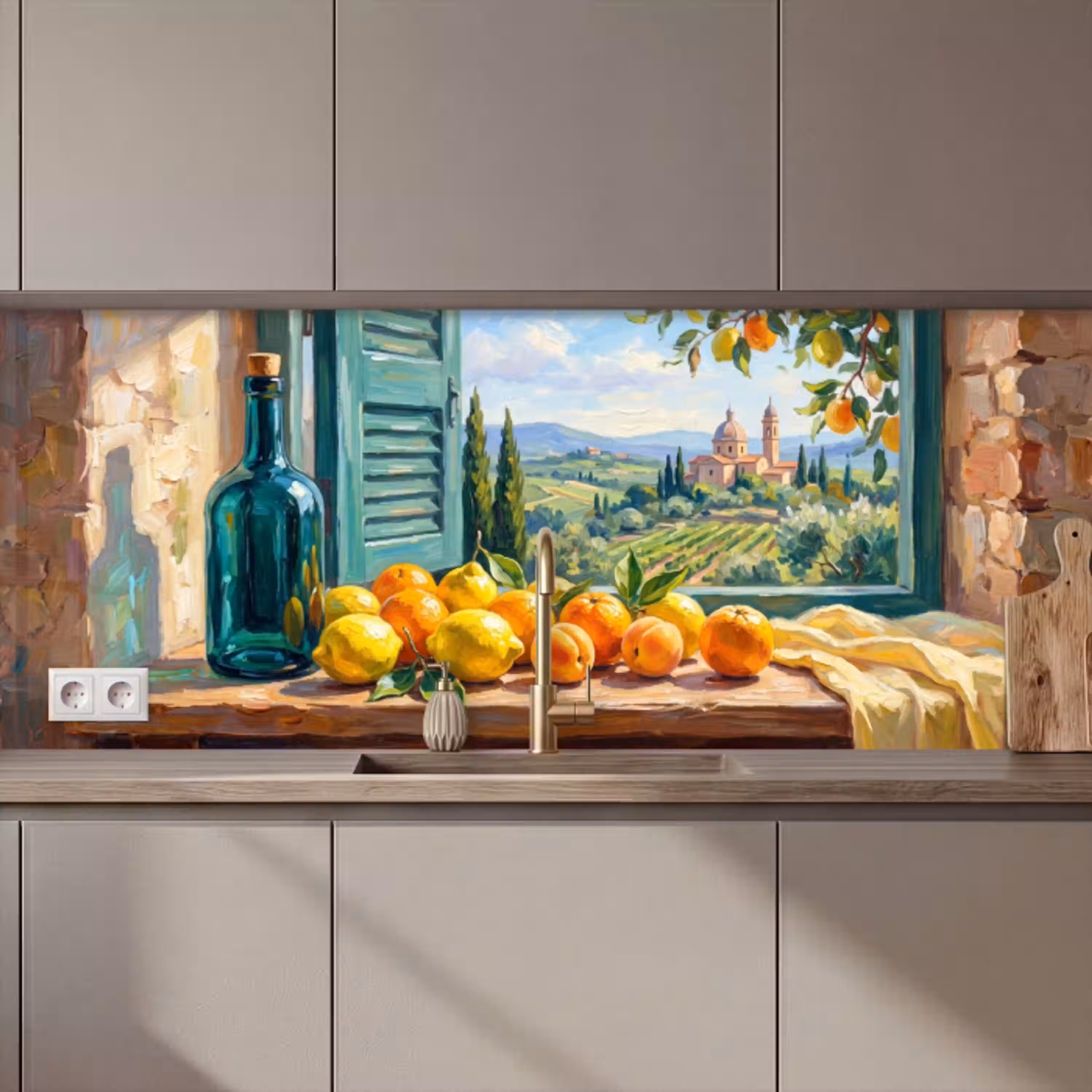 Fles - Fruit - Stilleven keuken achterwand 2 middel zz_3dshopping