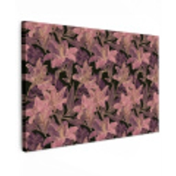 Lelies - Patroon - Paars - Goud canvas 2cm klein 34 -z3d