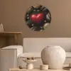 Macarons - Rood - Hart Akoestische PET Vilt - Rond klein -sfeer1