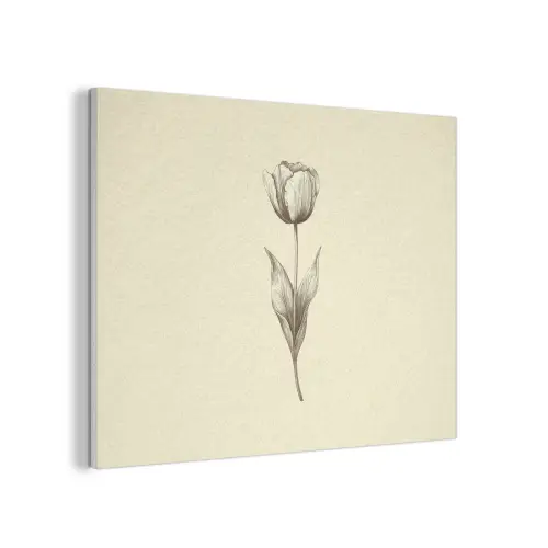 Illustratie - Tulp - Zwart PET vilt klein -3d