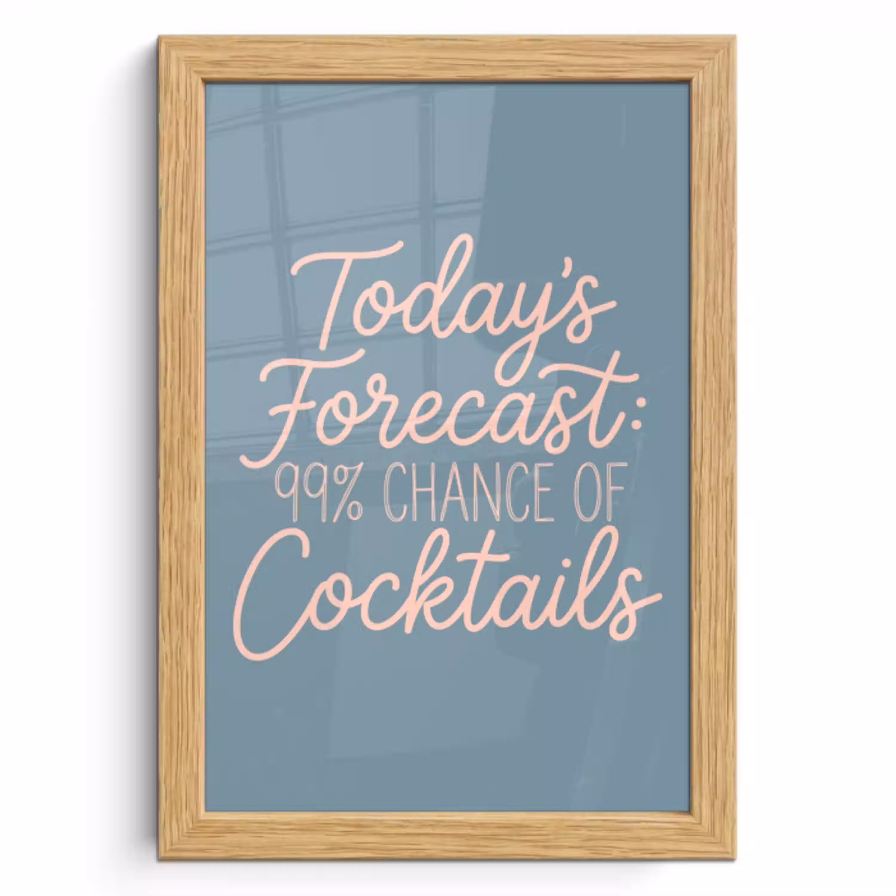 Today's Forecast - Cocktails - Blauw fotolijst eiken zonder passe partout klein -3d