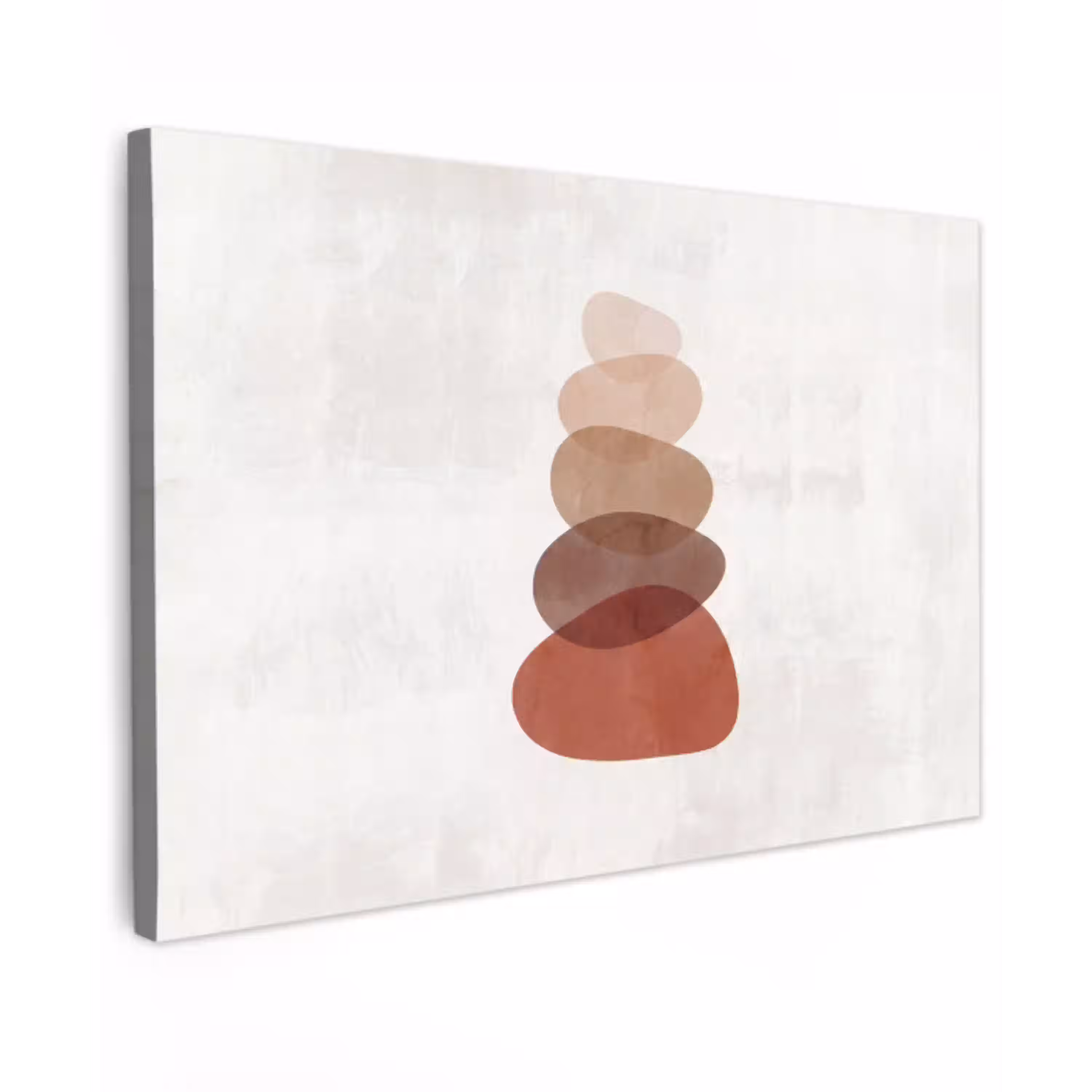 Abstractie - Gestapeld - Balans - Modern - Aardetinten canvas 2cm klein -z3d