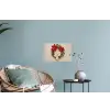 Deurkrans - Strik - Kerst - Rood - Groen Muursticker klein -plant