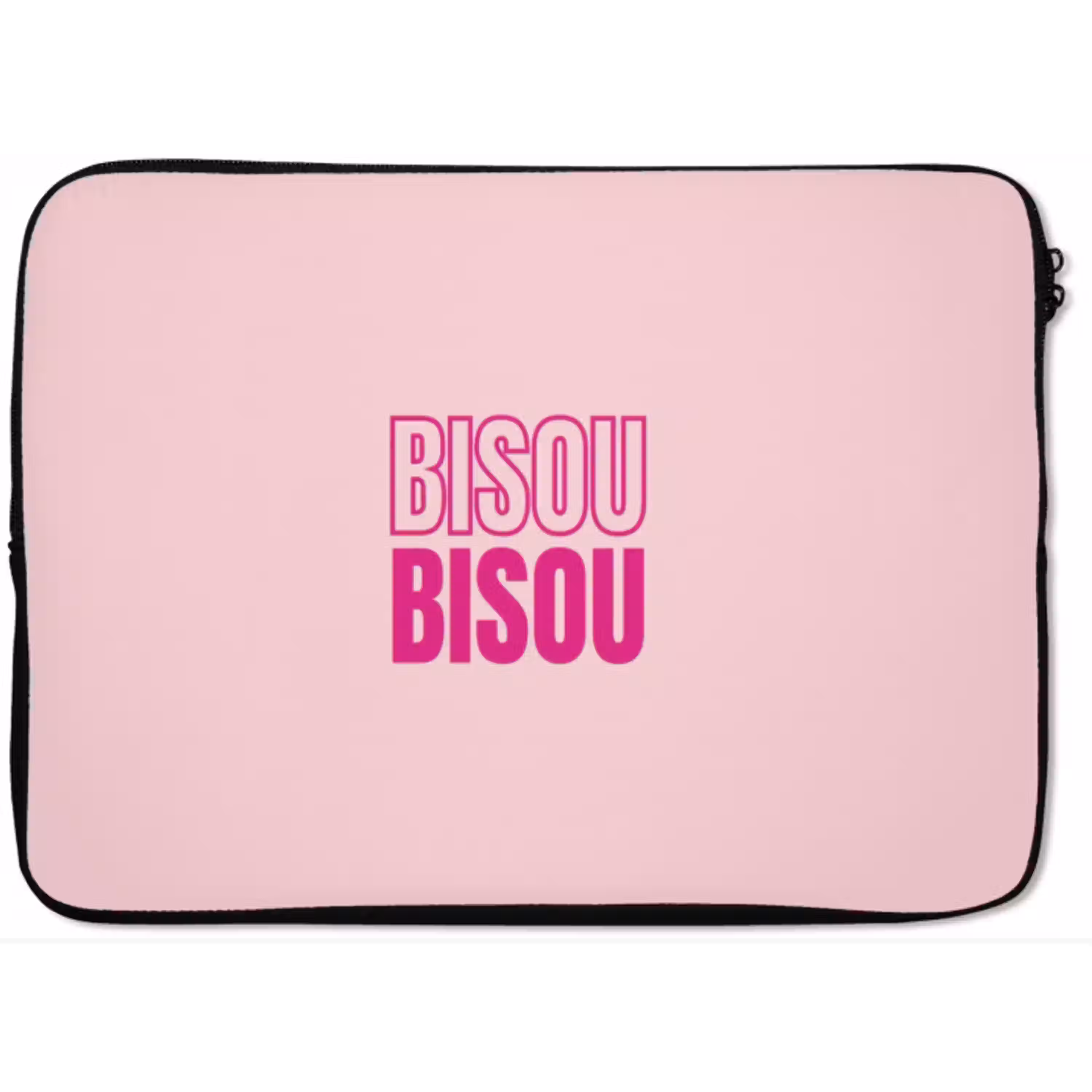 Bisou - Roze - Minimalistisch laptophoes neopreen klein -zkaufland3dotto
