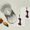 Telefoon - Koord - Rood - Minimalistisch onderzetter kurk middel -sfeer4