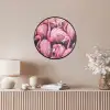 Flamingo - Roze - Dieren Fotolijst rond zonder passe partout klein -sfeer3