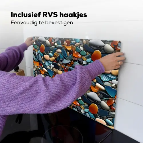 Glasachtig - Levendige - Stenen Inductie beschemer met haakjes klein 777 -ky-ophangen-nl