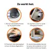 Vier schelpen - Blauw - Wit - Strepen Inductie beschermer vinyl 3mm klein -zzzzzzz-td-werking