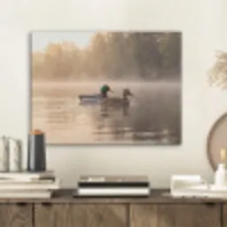 Eenden - Water - Mist - Natuur PET vilt klein -sfeer1