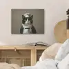 Kat - Kokskleding - Zwart - Wit PET vilt klein -sfeer3