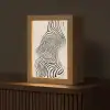 Lijnen - Abstract - Golvend - Zwart Light Box met kabel (Tafellamp) klein -z3d_website