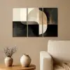 Vormen - Abstract - Goud Canvas - Meerluiken 3 luik klein -sfeer1