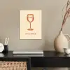 Wijn - Zomer - Quote - Oranje poster papier klein -sfeer1