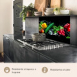 Groente - Splash - Zwart keuken achterwand 2 middel -usp_ES