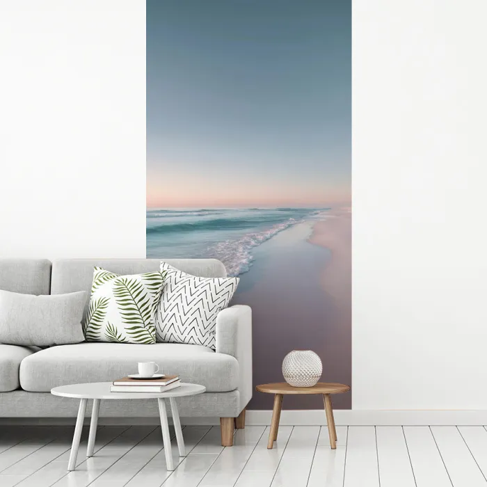 Kustlijn - Pastel - water fotobehang vinyl groot -woonkamer