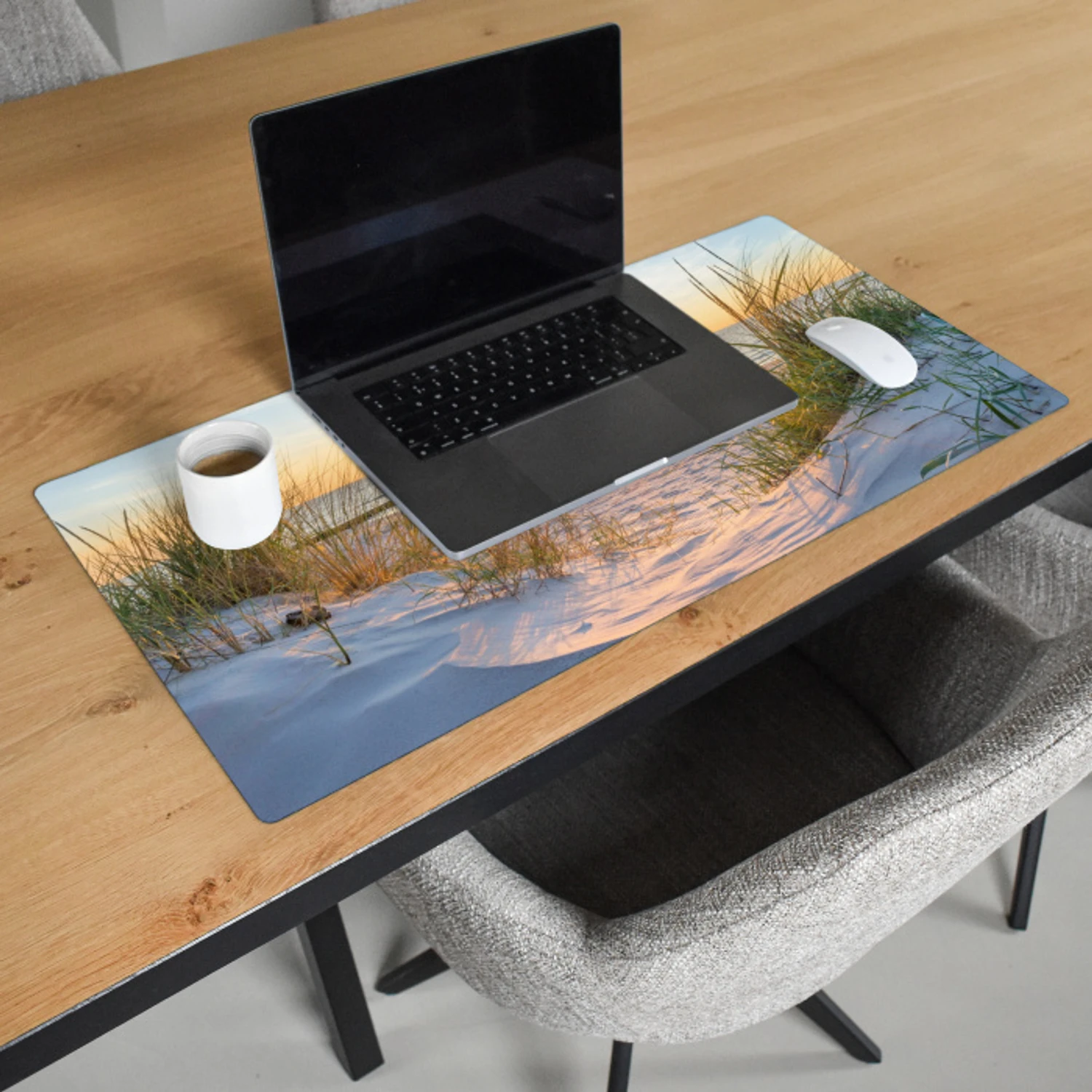 Strand - Zon - Duin - Gras - Zand - Horizon Muismat XXL klein -sfeer1