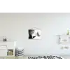 Boot - Rivier - Bamboe - Wit textielposter latten blank klein -kinderkamer