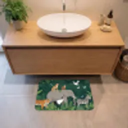 Tropisch - Jungle -  Groen Badmat klein -sfeer1