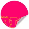 Minimalistisch - Roze - Dream big - Grafisch Wandcirkel behangsticker klein -3d