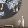 Tijger - Verfspatten - Goud Akoestische PET Vilt - Rond klein -sfeer5_closeup