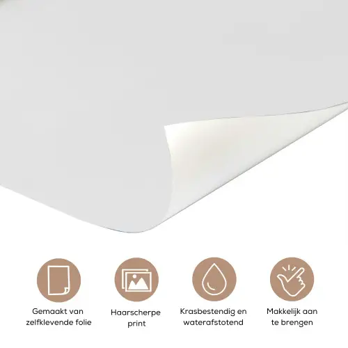 Badeend - Minimalistisch - Wit deurposter klein -closeup_NL