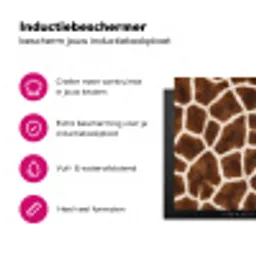 Giraf - Vacht - Klassiek - Bruin Inductie beschermer vinyl 3mm klein -wsfeer2_website